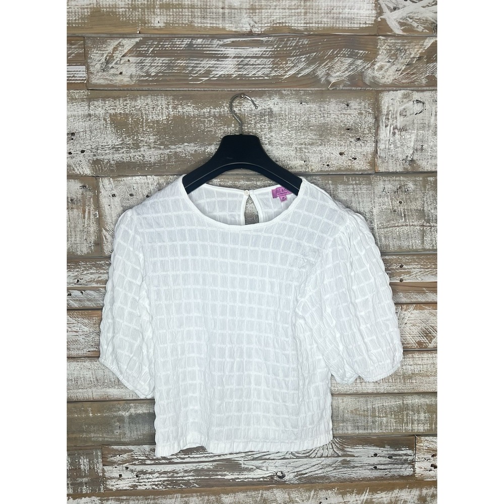 Mi ami for Francesca womens short‎ sleeved cropped blouse M